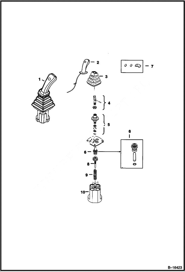 Схема запчастей Bobcat 334 - LH JOYSTICK (S/N 232512782 & Below, 232711433 & Below, 232612158 & Below) HYDRAULIC SYSTEM