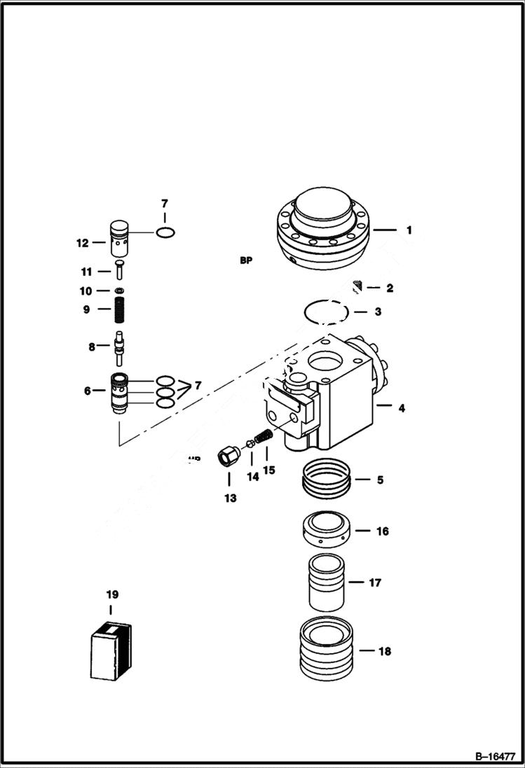 Схема запчастей Bobcat BREAKERS - BREAKER (Upper Housing) (B700) Loader