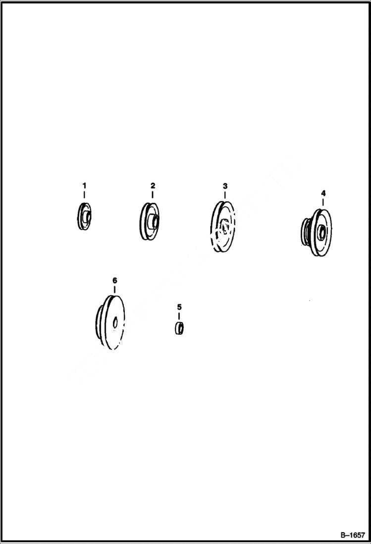 Схема запчастей Bobcat 300s - DRIVE SHEAVES POWER UNIT