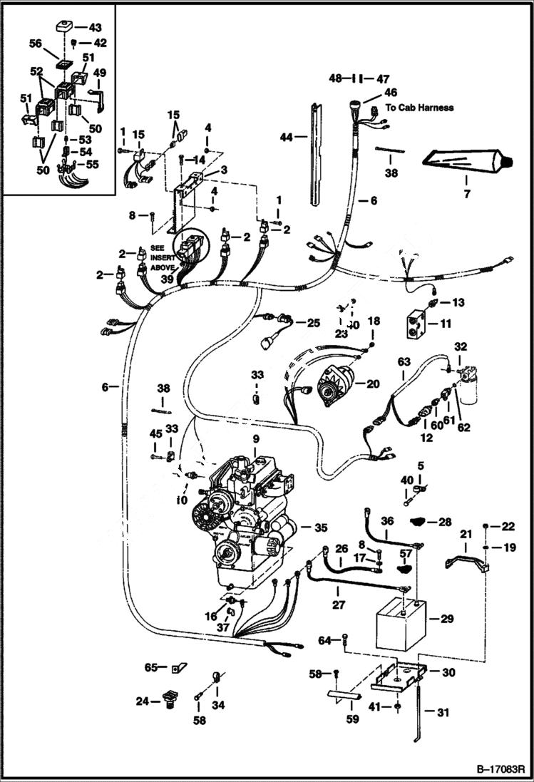 Схема запчастей Bobcat 500s - ENGINE ELECTRICAL SYSTEM ELECTRICAL SYSTEM