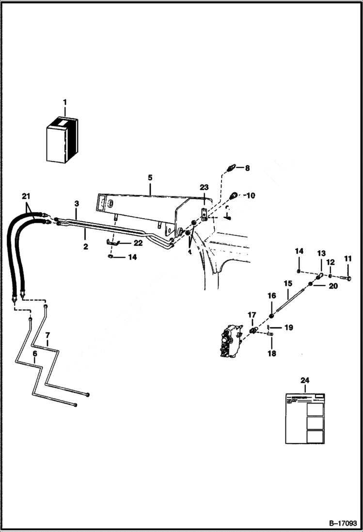 Схема запчастей Bobcat 500s - AUXILIARY HYDRAULICS KIT ACCESSORIES & OPTIONS
