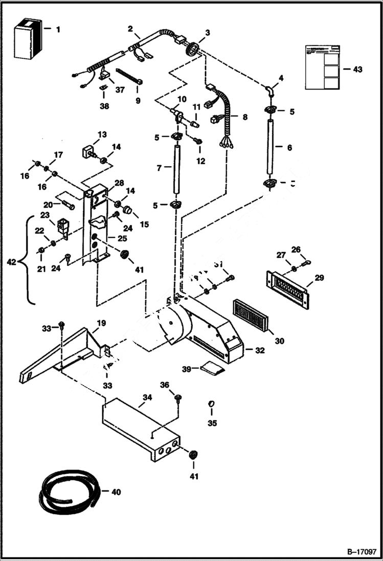 Схема запчастей Bobcat 500s - HEATER GROUP (Fresh Air) ACCESSORIES & OPTIONS