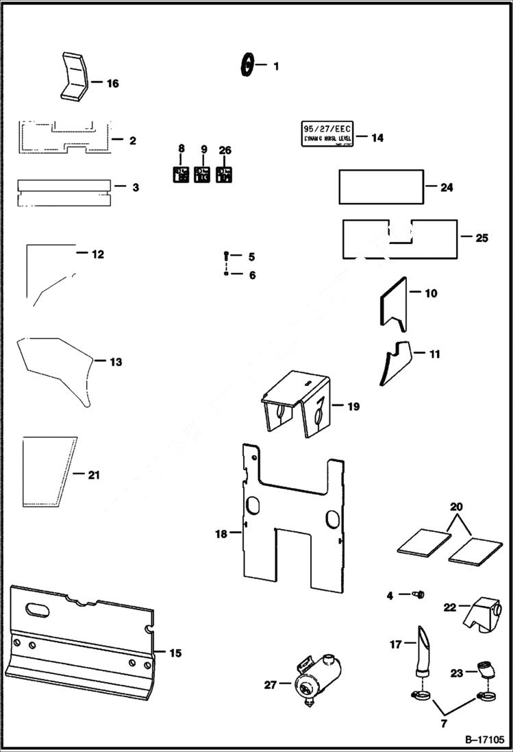 Схема запчастей Bobcat S-Series - EUROPEAN ACCESSORIES (Sound Option) ACCESSORIES & OPTIONS