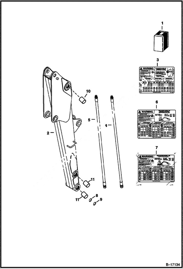 Схема запчастей Bobcat 331 - LONG ARM KIT ACCESSORIES & OPTIONS
