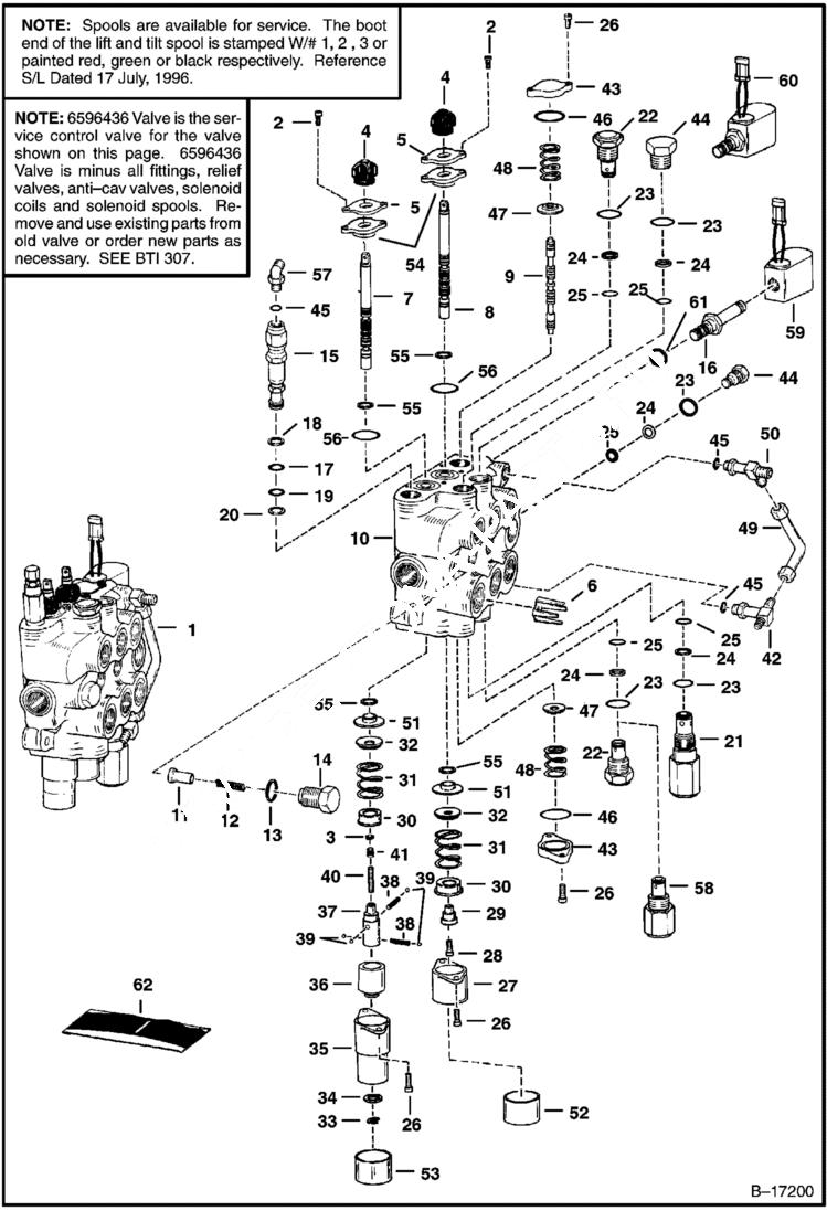 Схема запчастей Bobcat 700s - HIGH FLOW HYDRAULICS (Hydraulic Control Valve) (S/N 5127 24459 & Above, 5114 76462 & Above) HIGH FLOW HYDRAULICS