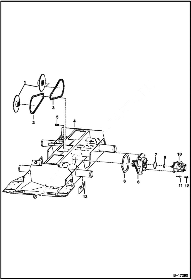 Схема запчастей Bobcat 700s - DRIVE TRAIN (S/N 5096 35001-39898, 5096 16001-16504) DRIVE TRAIN
