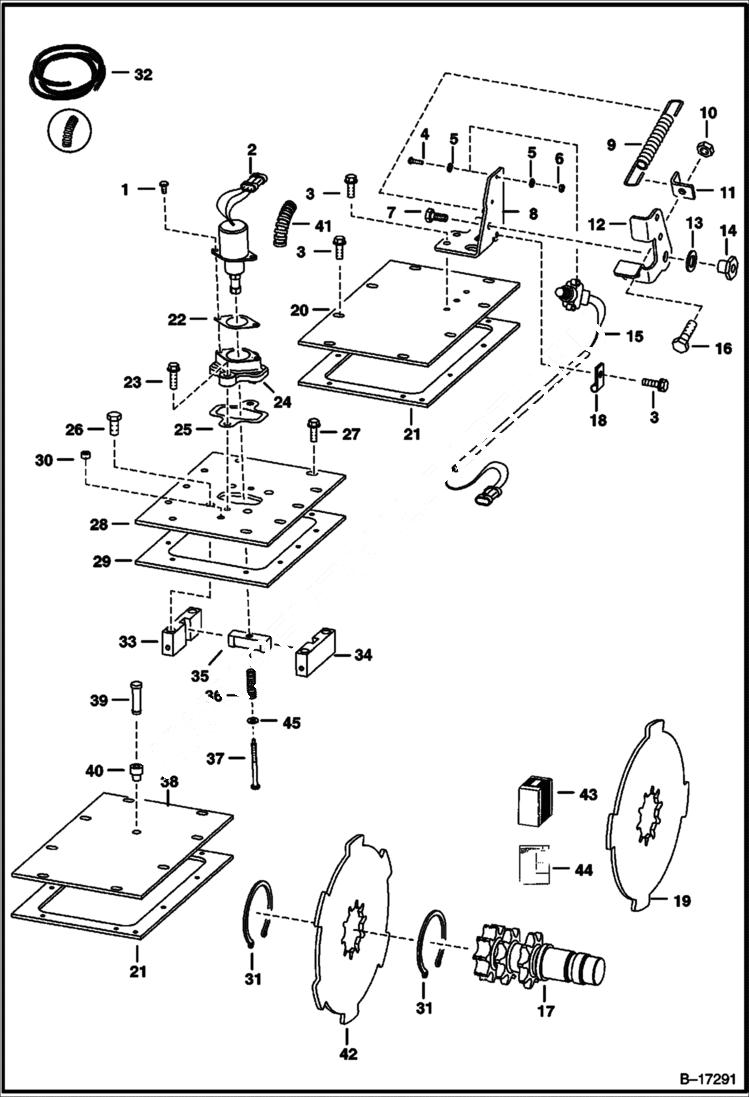 Схема запчастей Bobcat 700s - DISC BRAKE (S/N 5096 39899 & Above, 5096 16505-34999) DRIVE TRAIN