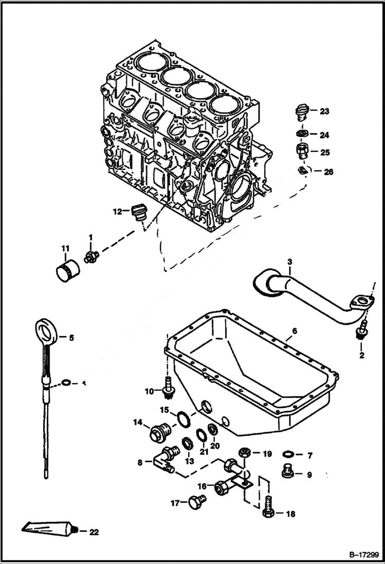Схема запчастей Bobcat S-Series - OIL PAN POWER UNIT