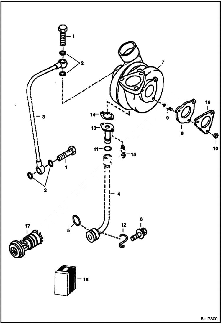 Схема запчастей Bobcat S-Series - TURBOCHARGER POWER UNIT