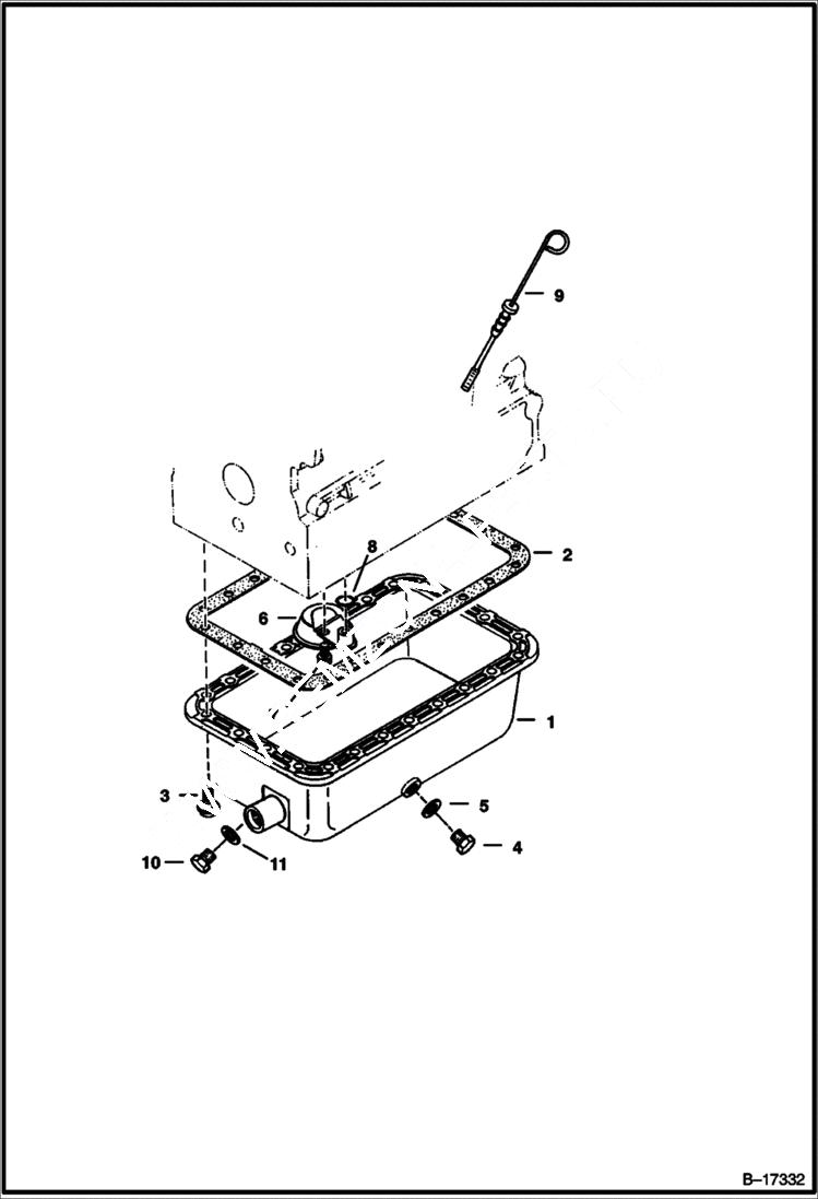 Схема запчастей Bobcat 331 - OIL PAN POWER UNIT