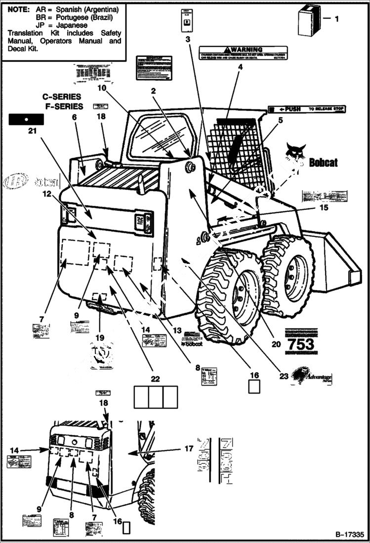 Схема запчастей Bobcat 700s - DECALS ACCESSORIES & OPTIONS