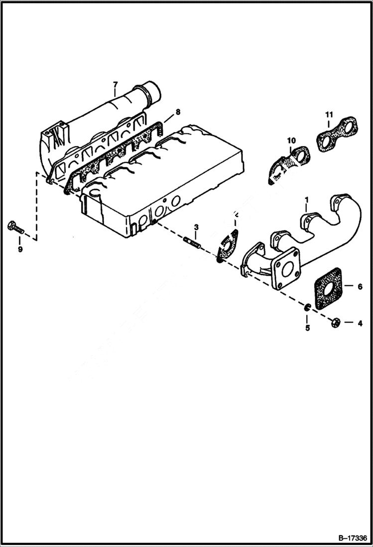 Схема запчастей Bobcat 331 - MANIFOLDS POWER UNIT