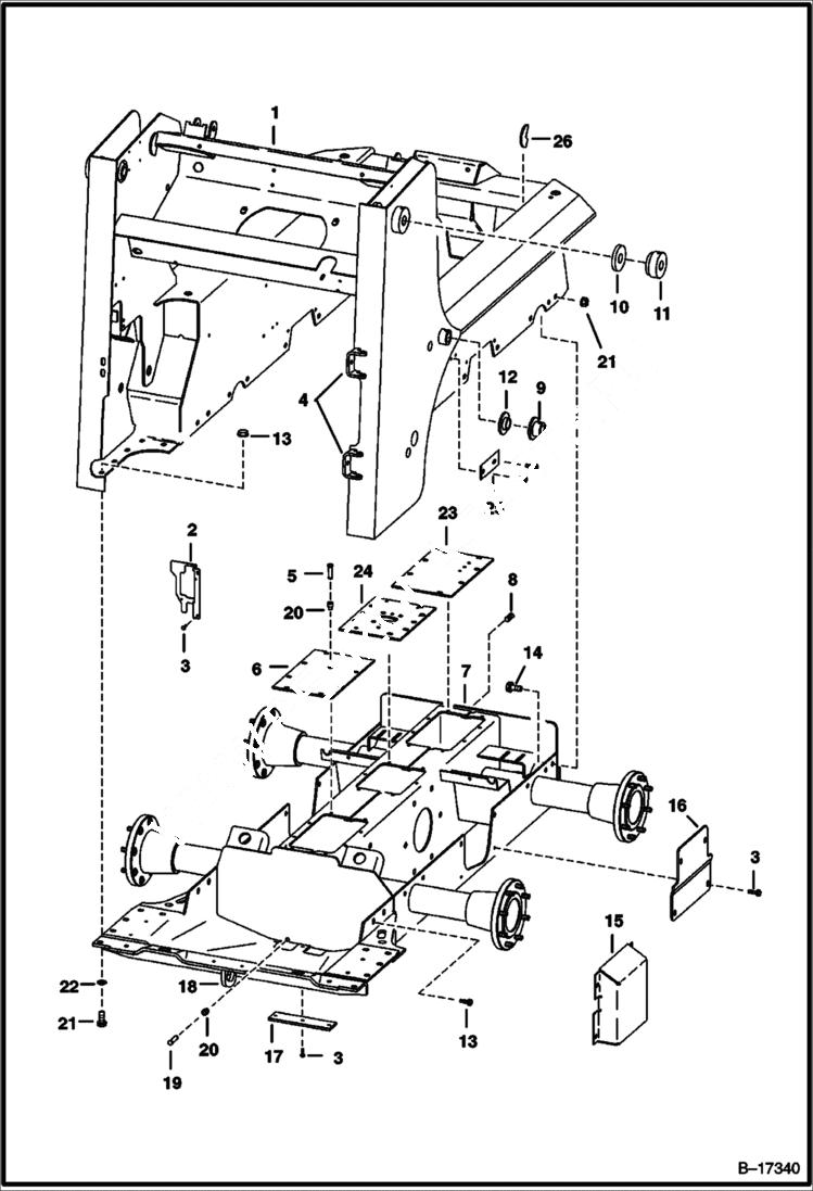 Схема запчастей Bobcat 700s - MAIN FRAME MAIN FRAME