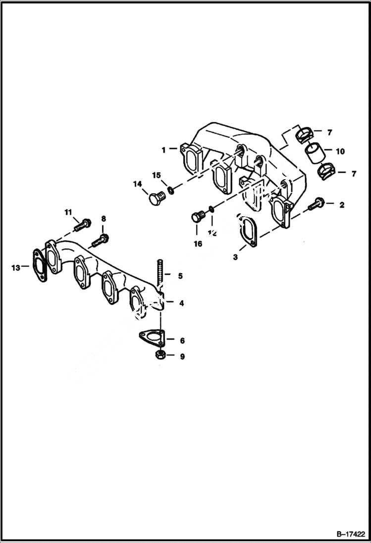 Схема запчастей Bobcat T-Series - MANIFOLDS POWER UNIT
