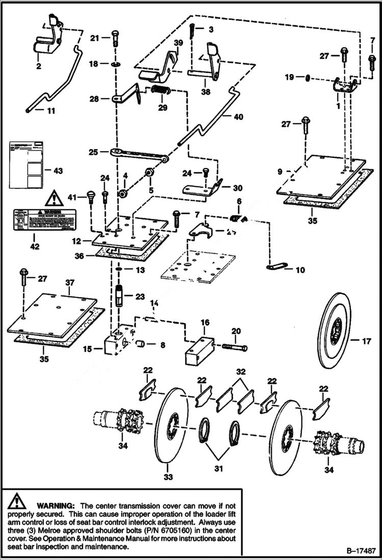 Схема запчастей Bobcat 700s - DISC BRAKE DRIVE TRAIN