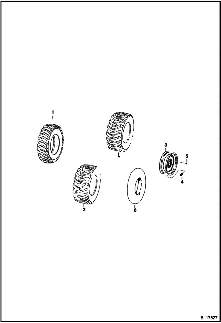 Схема запчастей Bobcat DUMPING HOPPER - TIRES & RIMS - Dumping Hopper Loader