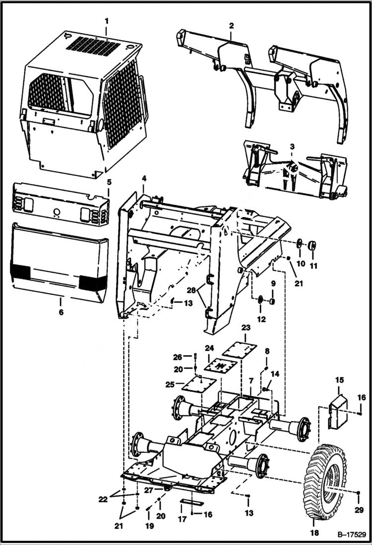 Схема запчастей Bobcat 700s - MAIN FRAME MAIN FRAME