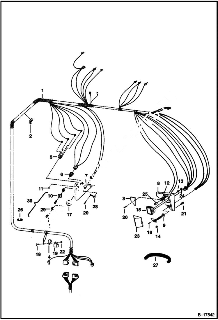 Схема запчастей Bobcat 700s - CAB ELECTRICAL CIRCUITRY (W/B.O.S.S. Option) ELECTRICAL SYSTEM