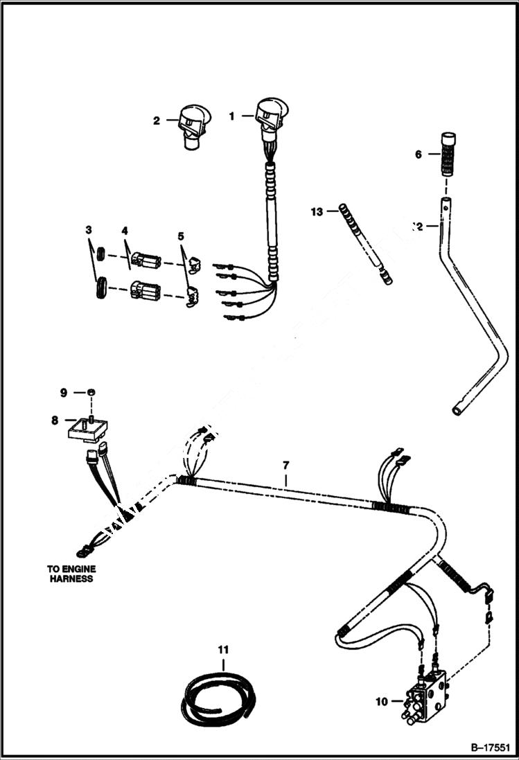 Схема запчастей Bobcat 700s - CONTROLS ELECTRICAL ELECTRICAL SYSTEM