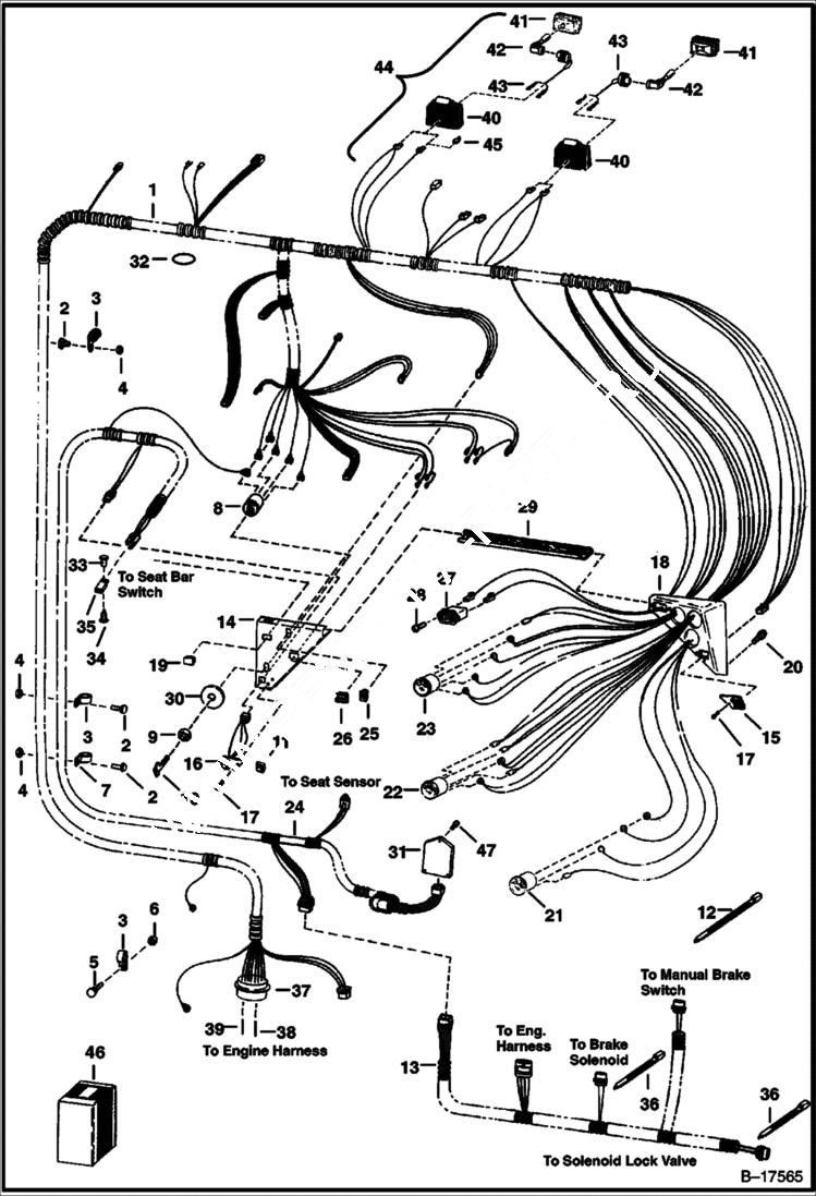 Схема запчастей Bobcat 900s - CAB ELECTRICAL CIRCUITRY ELECTRICAL SYSTEM