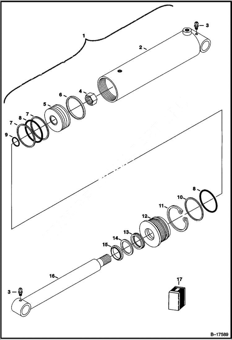 Схема запчастей Bobcat BALE HANDLERS - CYLINDER (Bale Carrier) Телескопические мини-погрузчики