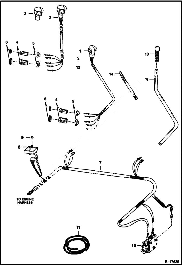 Схема запчастей Bobcat 700s - CONTROLS ELECTRICAL ELECTRICAL SYSTEM