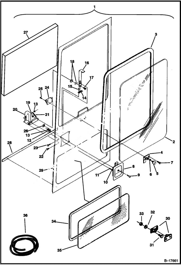 Схема запчастей Bobcat 225 - OPERATOR CAB MAIN FRAME