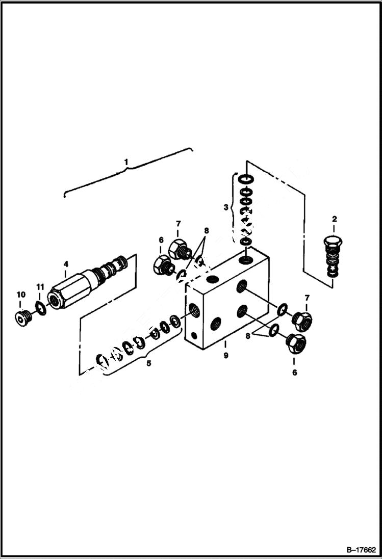 Схема запчастей Bobcat 220 - SHUTTLE VALVE ACCESSORIES & OPTIONS