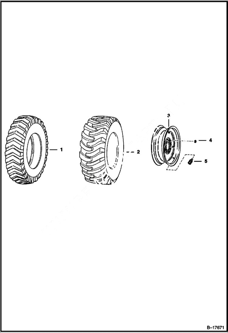 Схема запчастей Bobcat 500s - TIRES & RIMS ACCESSORIES & OPTIONS