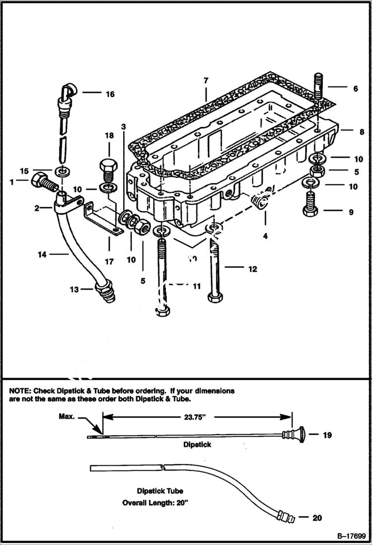 Схема запчастей Bobcat Articulated Loaders - OIL PAN POWER UNIT
