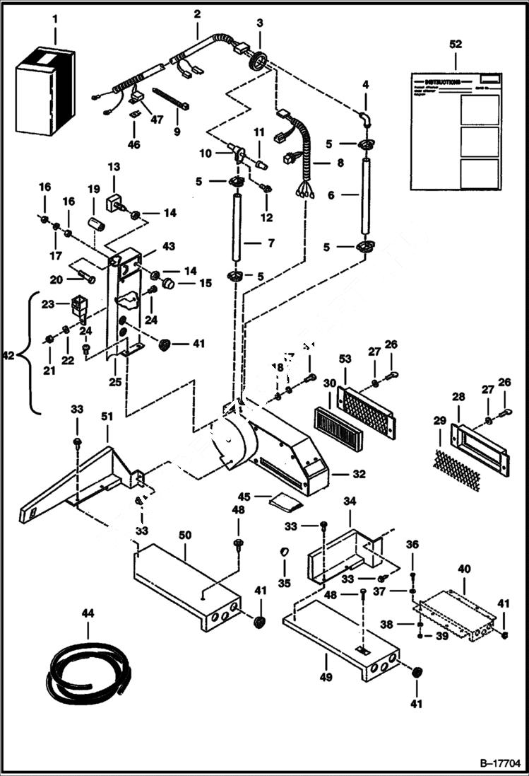 Схема запчастей Bobcat 900s - HEATER KIT (Fresh Air) ACCESSORIES & OPTIONS
