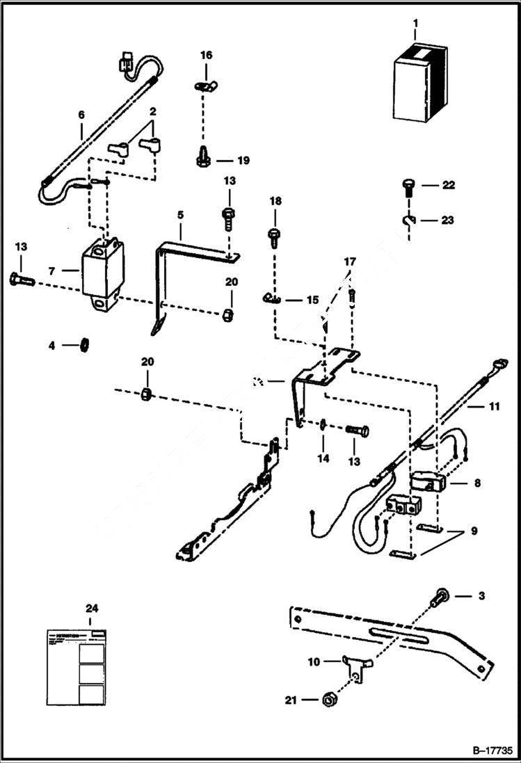 Схема запчастей Bobcat 500s - BACK-UP ALARM KIT (S/N 13182 & Above) ACCESSORIES & OPTIONS
