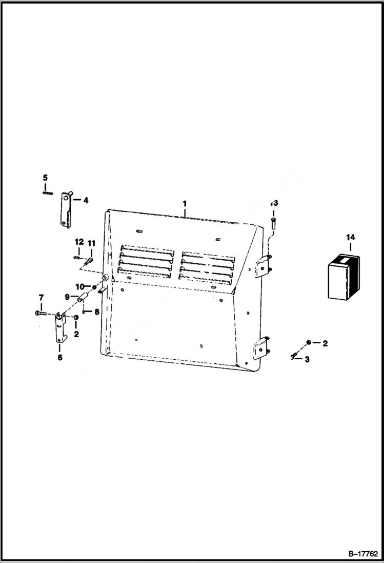 Схема запчастей Bobcat 500s - REAR DOOR MAIN FRAME