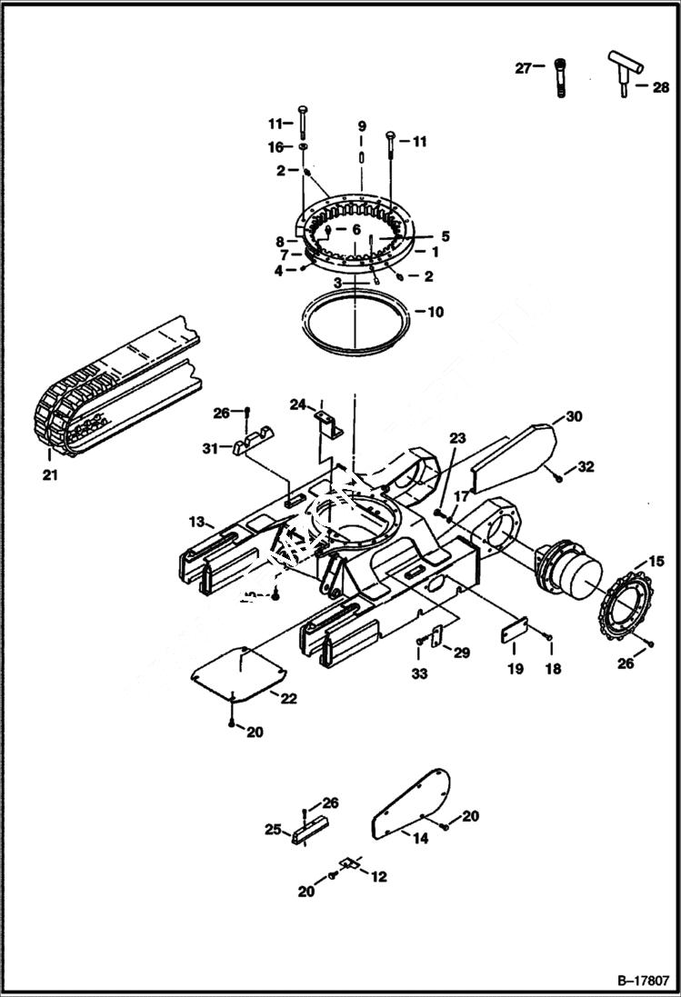 Схема запчастей Bobcat 220 - UNDERCARRIAGE UNDERCARRIAGE