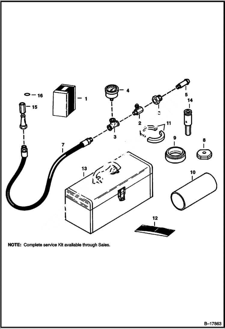 Схема запчастей Bobcat BREAKERS - BREAKER (Charge Kit) (1250) Loader