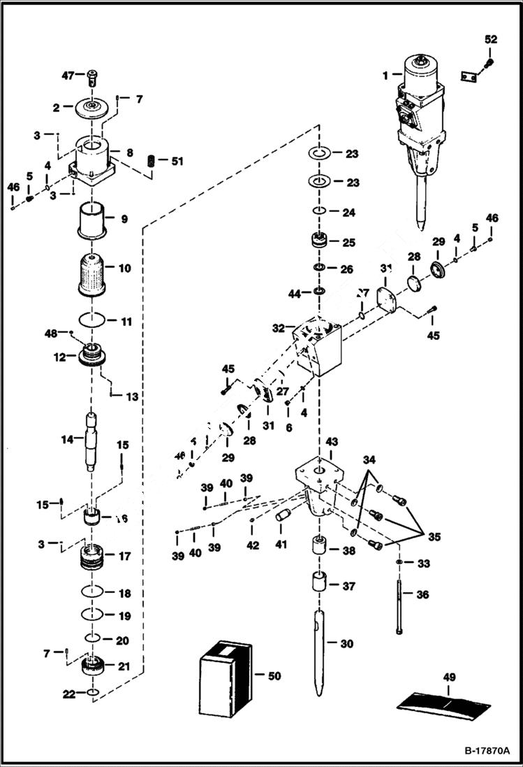 Схема запчастей Bobcat BREAKERS - BREAKER (Hydraulic Breaker) (3500) Loader