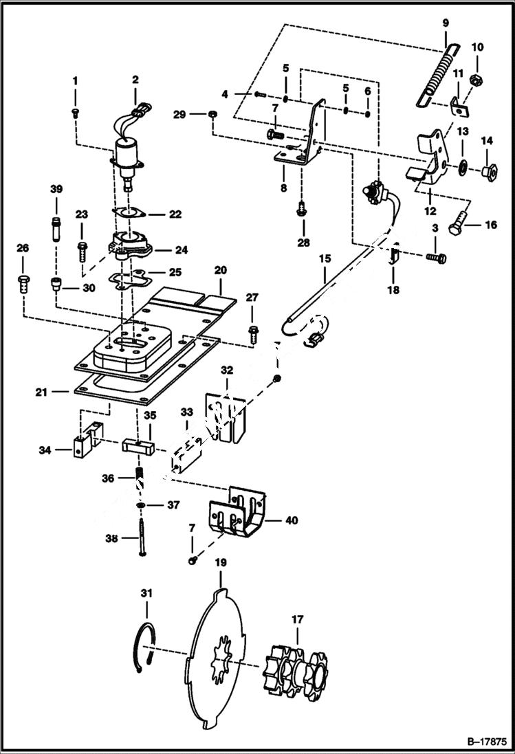 Схема запчастей Bobcat 400s - BRAKES DRIVE TRAIN