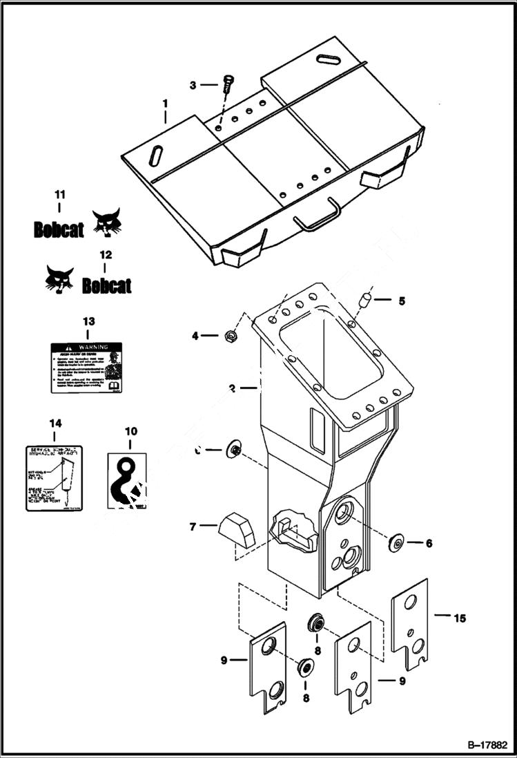 Схема запчастей Bobcat BREAKERS - BREAKER (Hydraulic Breaker Cradle & Mount) (5060) Loader