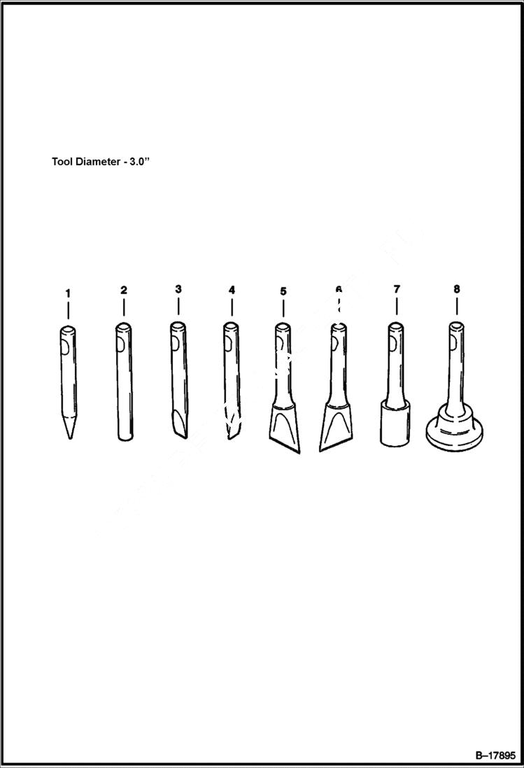 Схема запчастей Bobcat BREAKERS - BREAKER (Breaker Tools) (6560) (Use on 963) Loader