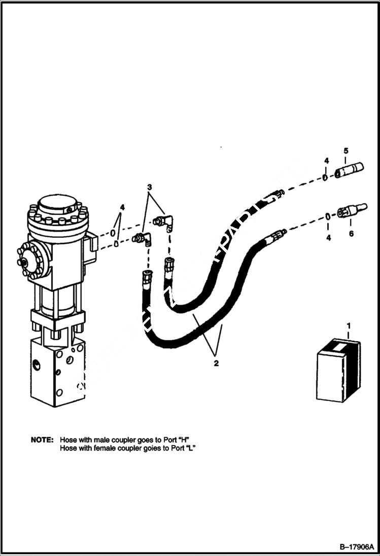 Схема запчастей Bobcat BREAKERS - BREAKER (Hose Kit) (B850) (B950) (Use on 328, 334, 337) Loader