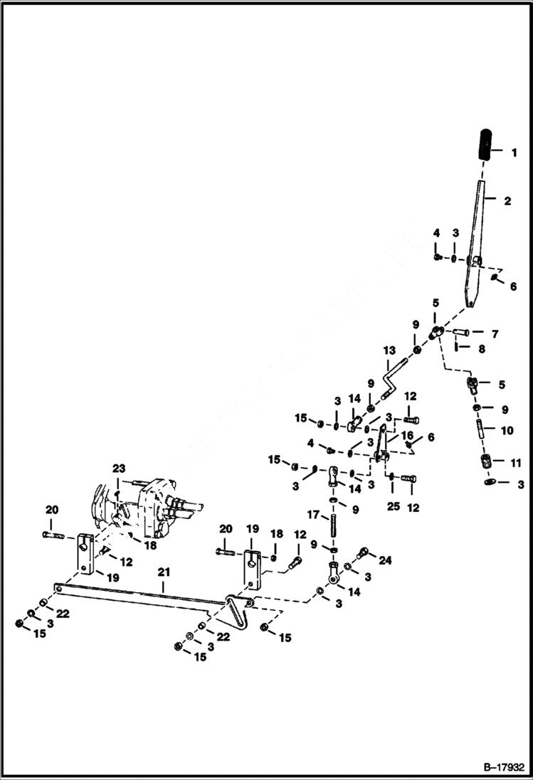 Схема запчастей Bobcat 700s - TWO-SPEED CONTROL HYDROSTATIC SYSTEM