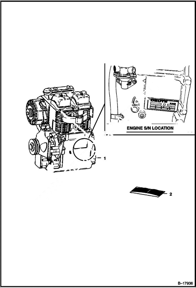 Схема запчастей Bobcat 700s - ENGINE (Deutz F2L-411D) POWER UNIT