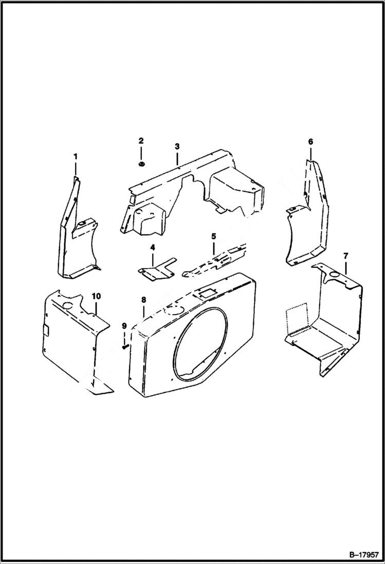 Схема запчастей Bobcat 400s - SHROUDING POWER UNIT