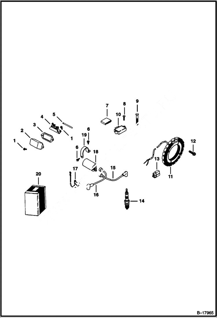 Схема запчастей Bobcat 400s - IGNITION POWER UNIT