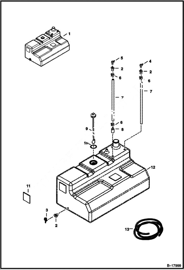 Схема запчастей Bobcat 337 - FUEL TANK POWER UNIT