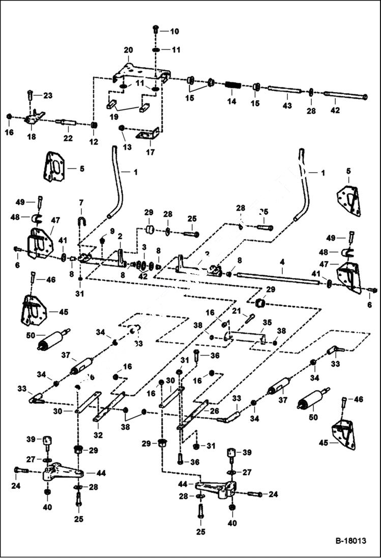 Схема запчастей Bobcat 800s - HAND CONTROLS HYDROSTATIC SYSTEM