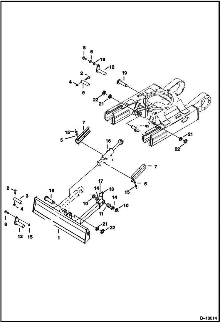 Схема запчастей Bobcat 220 - BLADE WORK EQUIPMENT
