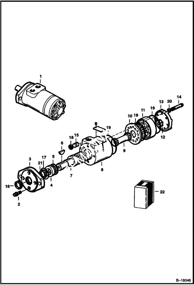 Схема запчастей Bobcat SWEEPER - SWEEPER (Motor 103-1037-010) Loader