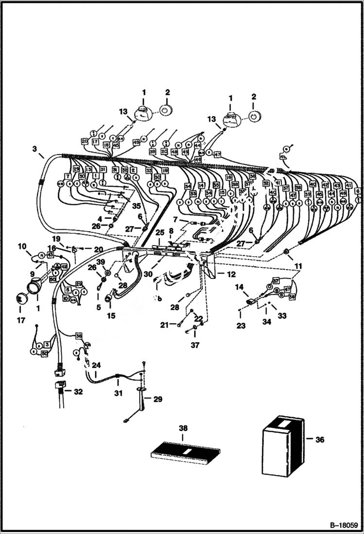 Схема запчастей Bobcat 700s - CAB ELECTRICAL (S/N 12001 & Above) ELECTRICAL SYSTEM