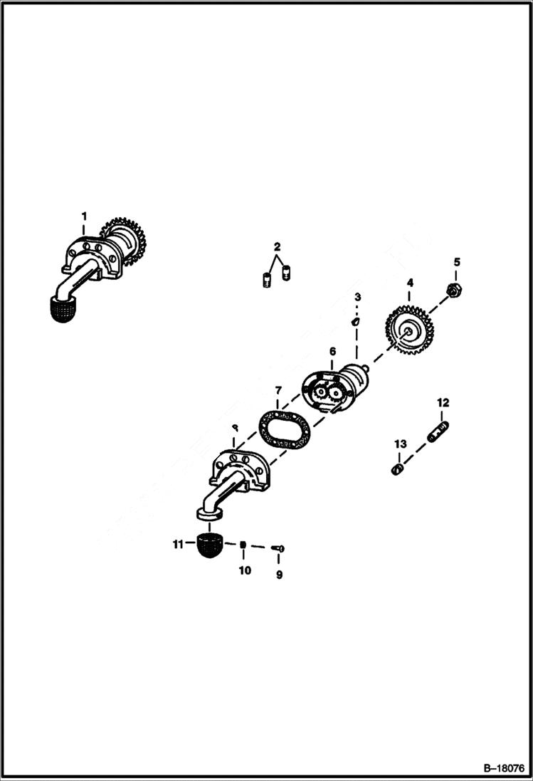 Схема запчастей Bobcat 700s - ENGINE OIL PUMP POWER UNIT